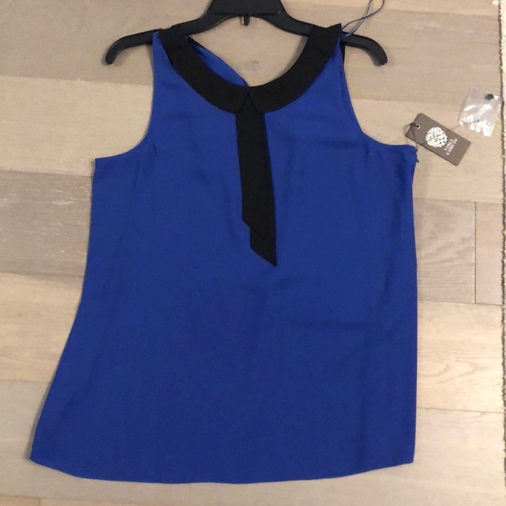 NWT Vince Camuto Blue Tank Top Blouse Size M
